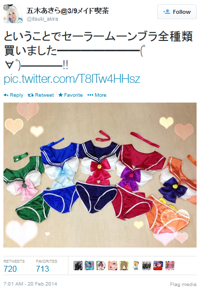 &#91;Laku Keras&#93; Lingerie Sailor Moon Telah Tiba dan Foto Selfinya