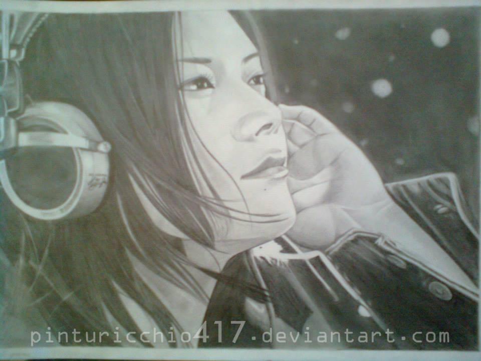 step by step - menggambar YUI YOSHIOKA