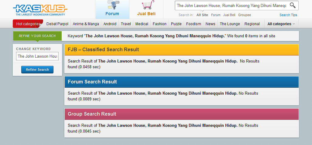 The John Lawson House, Rumah Kosong Yang Dihuni Maneqquin Hidup.