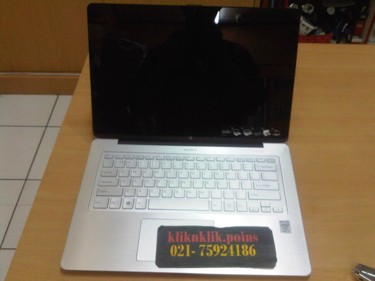 jual laptop SONY Vaio Flip 14 Touch SVF14-N16SGS, Silver kaskus @kliknklik.poins