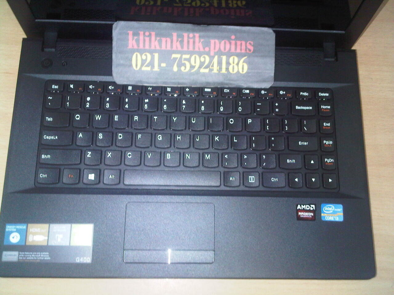 jual laptop LENOVO IdeaPad G400s-0670, Black harga ngaskus @kliknklik.poins
