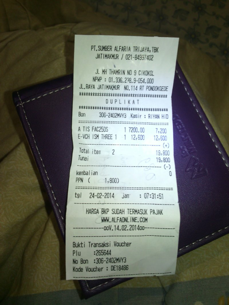 Keluhan Beli E-Voucher di Alfamart