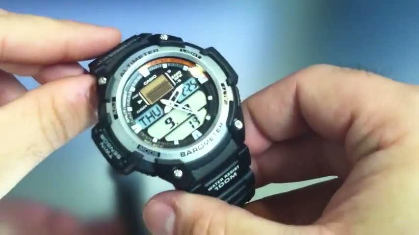 Terjual Jam Tangan Casio SGW Pedometer Compass Altimeter 