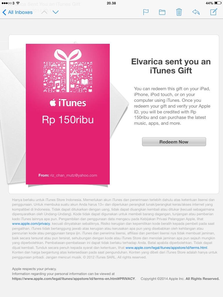 Jual Itunes Gift Cards (IGC)