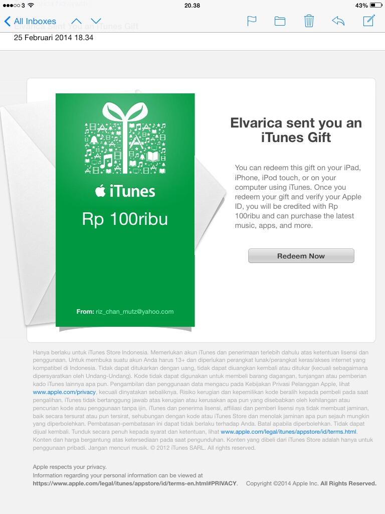 Jual Itunes Gift Cards (IGC)