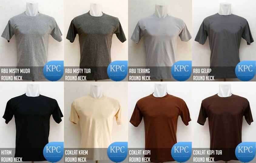kaos polos combed cocok untuk sablon manual dan digital