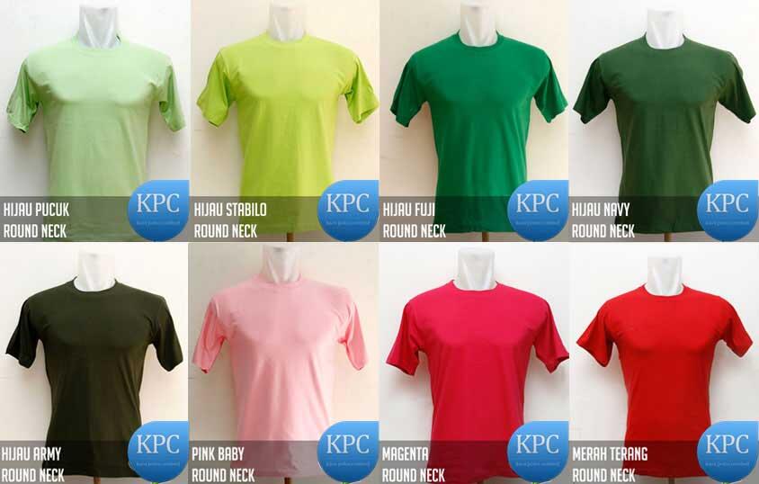kaos polos combed cocok untuk sablon manual dan digital