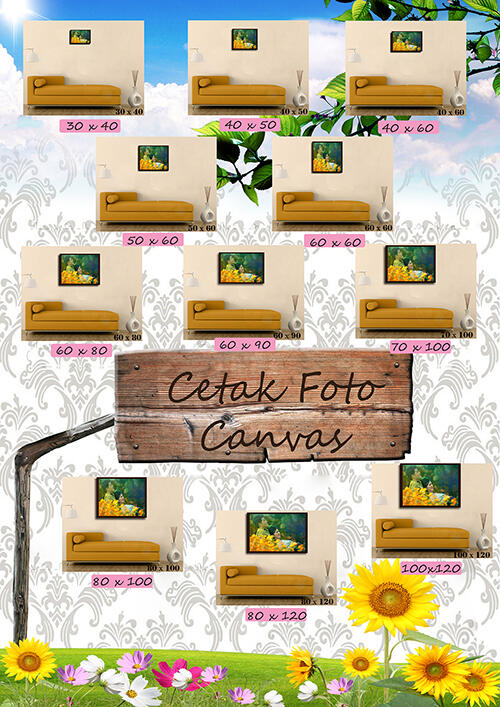 Cetak foto canvas harga muraaah kualitas bintang lima