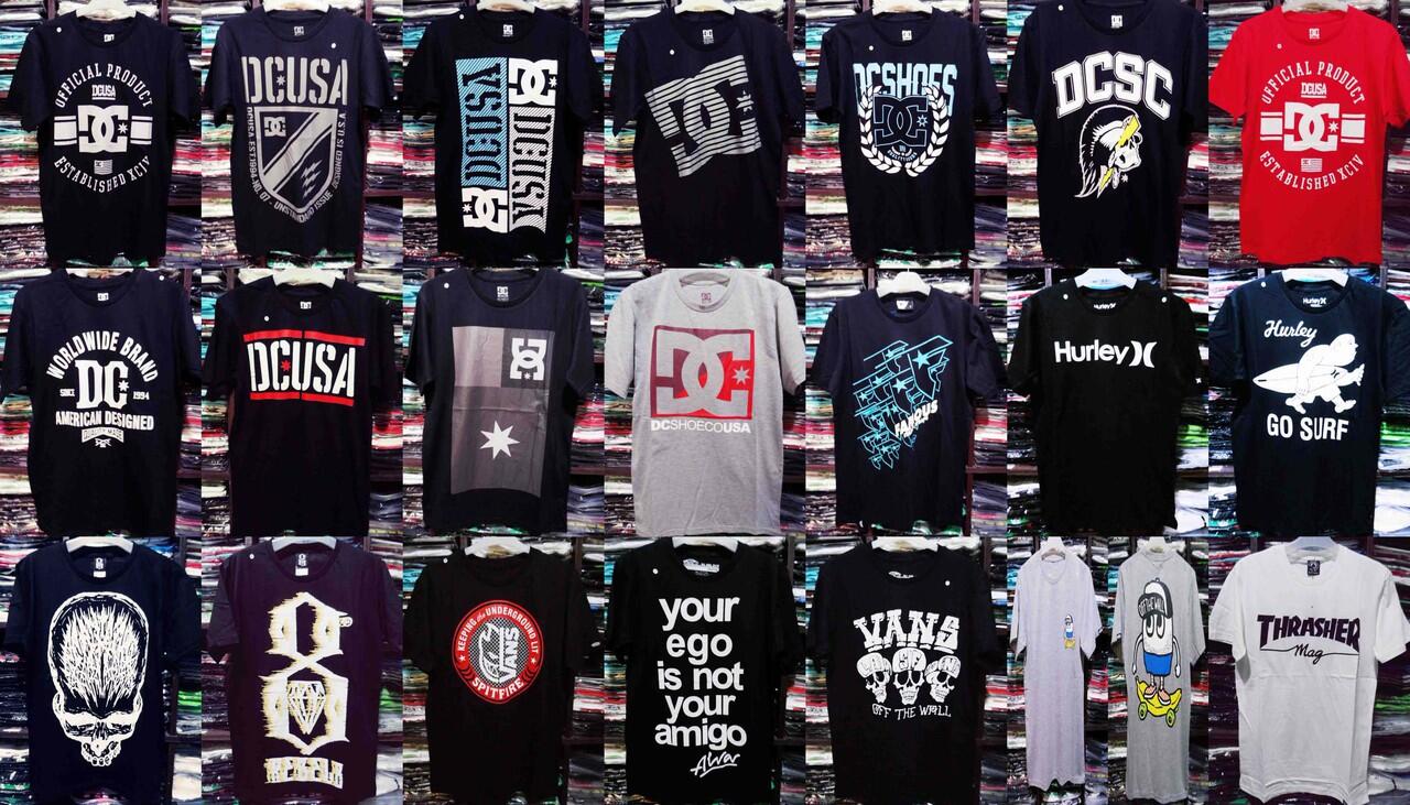 GROSIR/ RETAIL TERMURAH TSHIRT DC,Dropdead, Famous, Supreme, Thrasher, Hurley, Vans