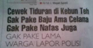 kumpulan judul konyol di koran lampu merah