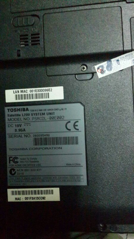 Jual Laptop Toshiba Satellite L200