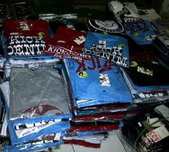 cuci gudang kaos distro grade ori kickdneim unkl kiddrock greenlight dan surfing dll