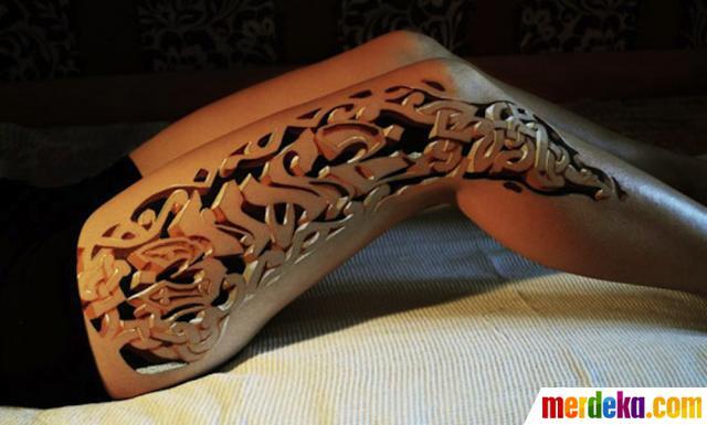 Seni tato 3D yang bikin merinding