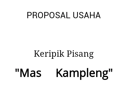 proposal usaha wkwkwk