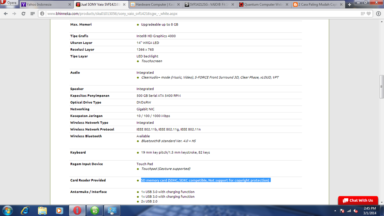 &#91;ask&#93; user sony vaio masuk