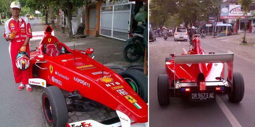 Kerenz nih kk.. : Pria Lombok Ciptakan Ferrari F1-nya Sendiri!