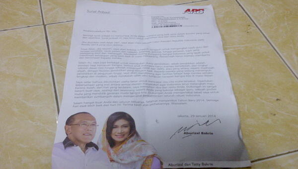 {Bakrie Capres Copy Paste} Surat Ical Kepada Guru di Gunungkidul Ditanggapi Dingin