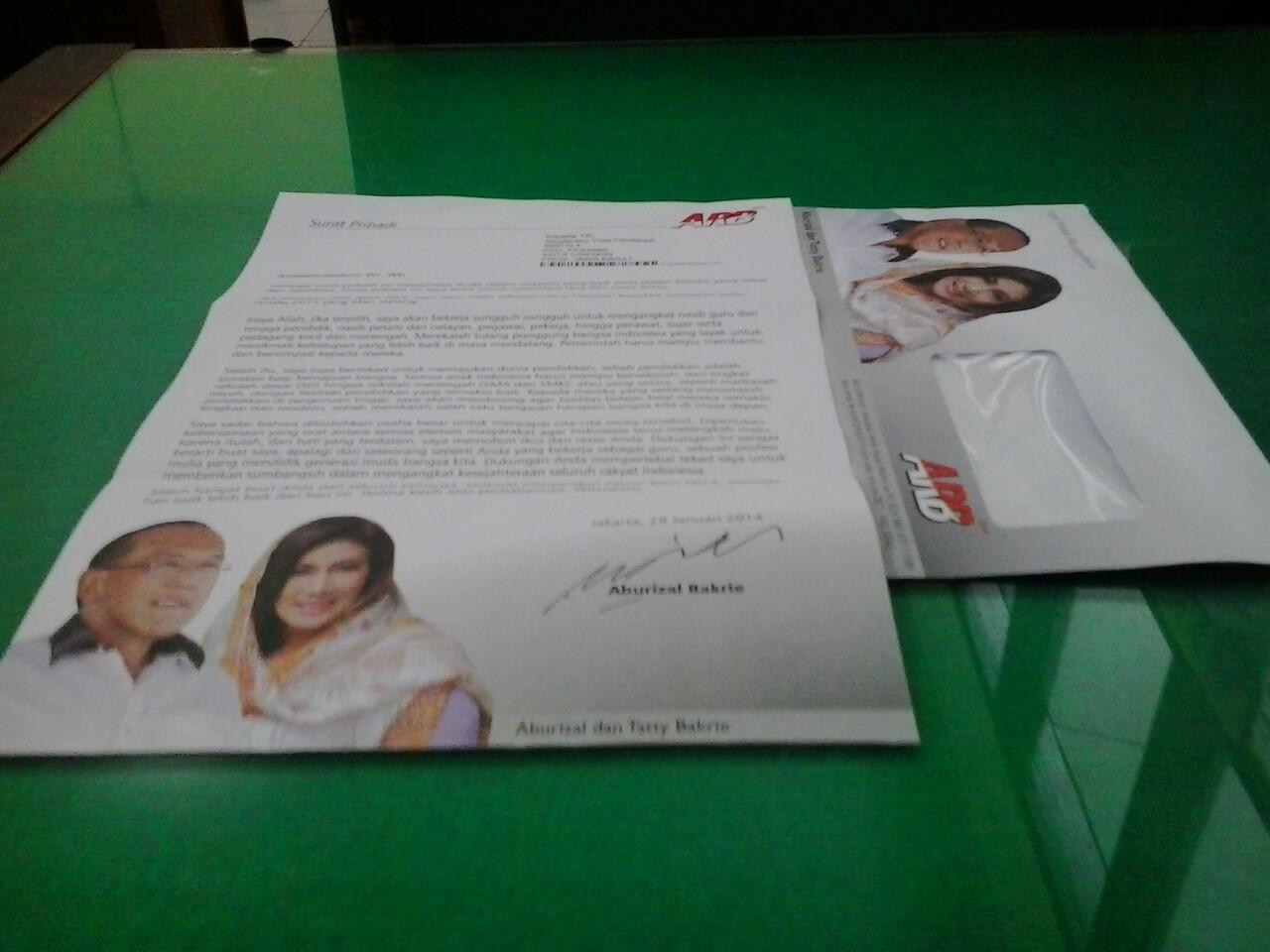 {Bakrie Capres Copy Paste} Surat Ical Kepada Guru di Gunungkidul Ditanggapi Dingin