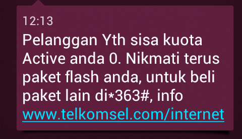 yang pakek TELKOMSEL di mohan masuk. 