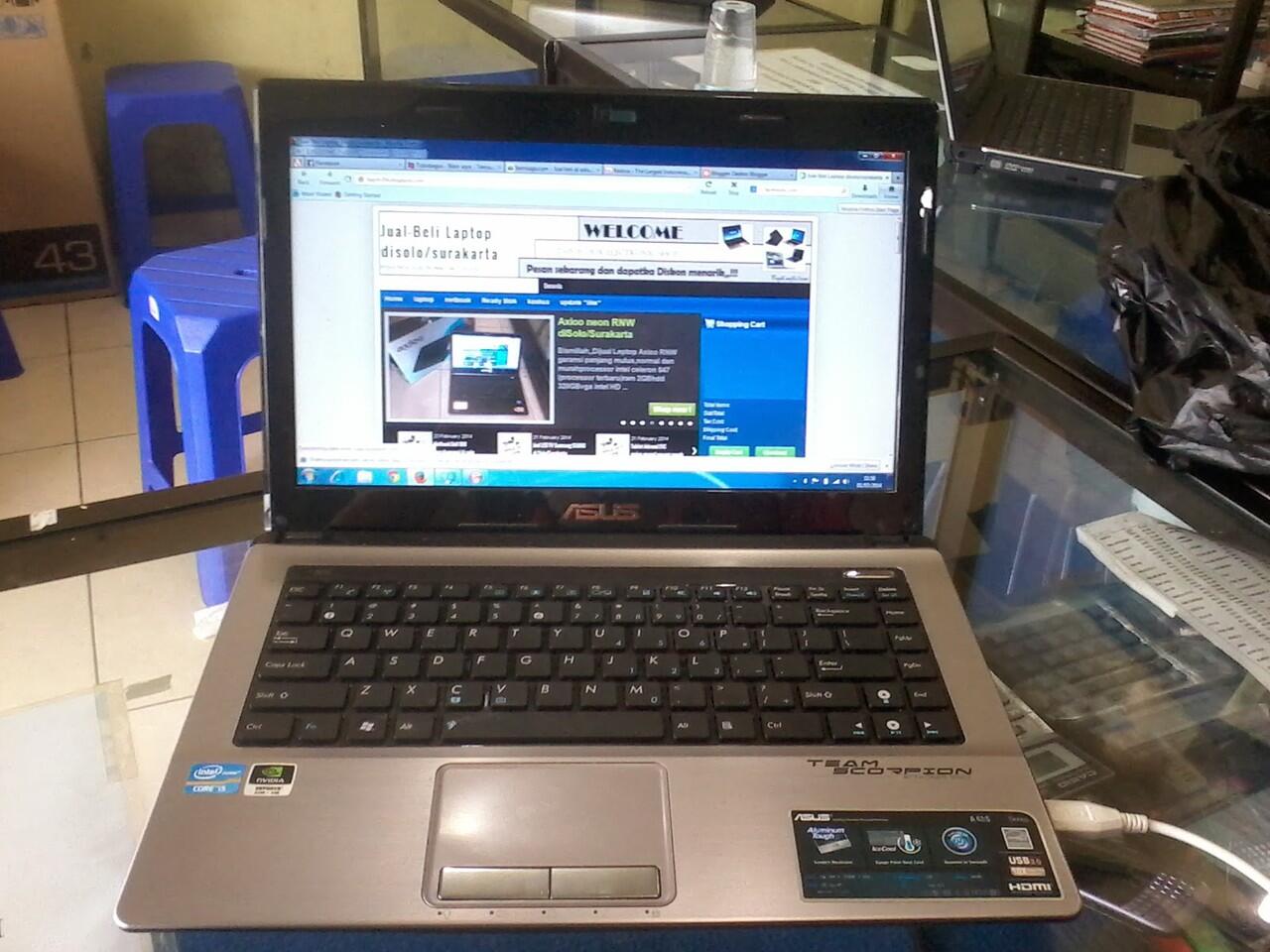 Asus A43S core i5 Nvidia Gforce 2GB disolo/surakarta