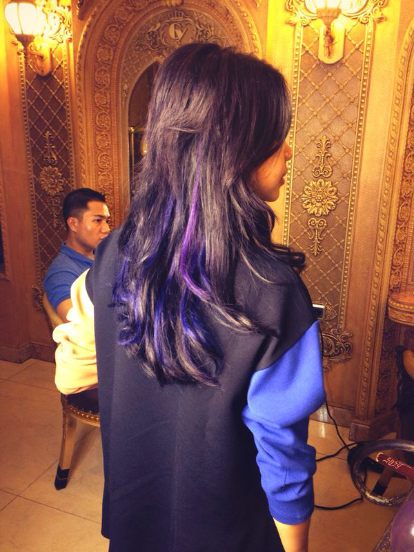 Ombre color extention hair