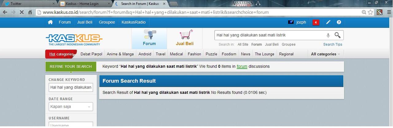 Hal-Hal yang mungkin dilakukan saat mati Listrik