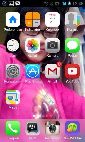 Hp ANDROID tampilan IOS7