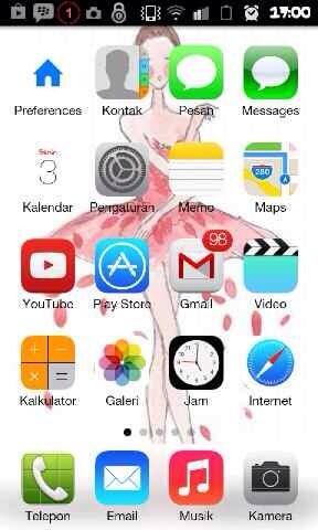 Hp ANDROID tampilan IOS7