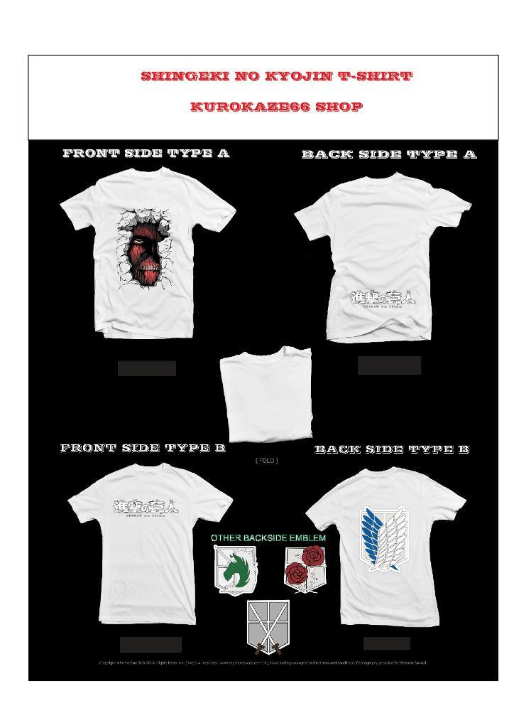 Kurokaze66 O'L Shop : Kaos Shingeki no Kyojin Chibi & Legion Emblem. Tanpa Kuota !!