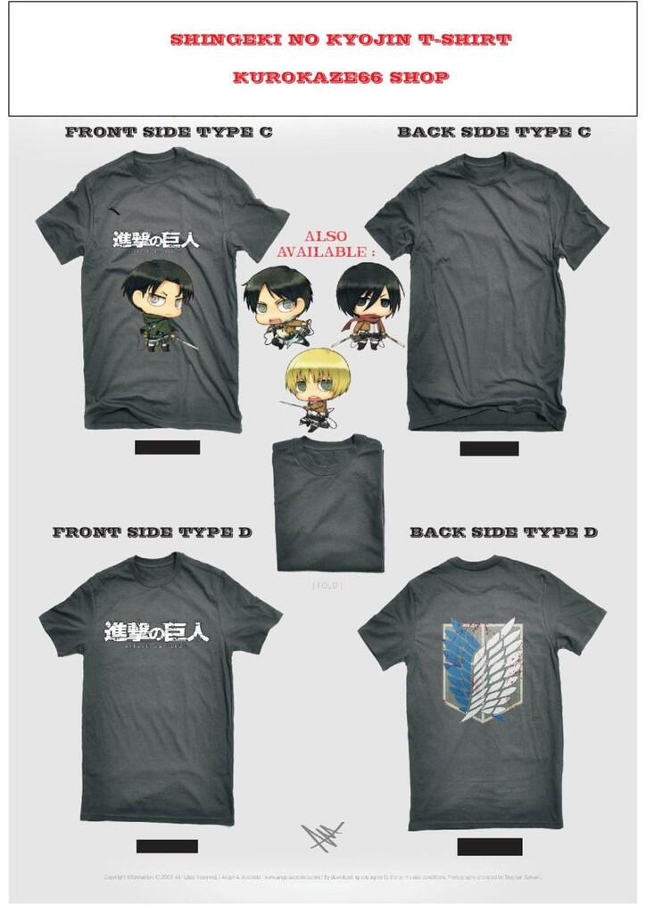 Kurokaze66 O'L Shop : Kaos Shingeki no Kyojin Chibi & Legion Emblem. Tanpa Kuota !!