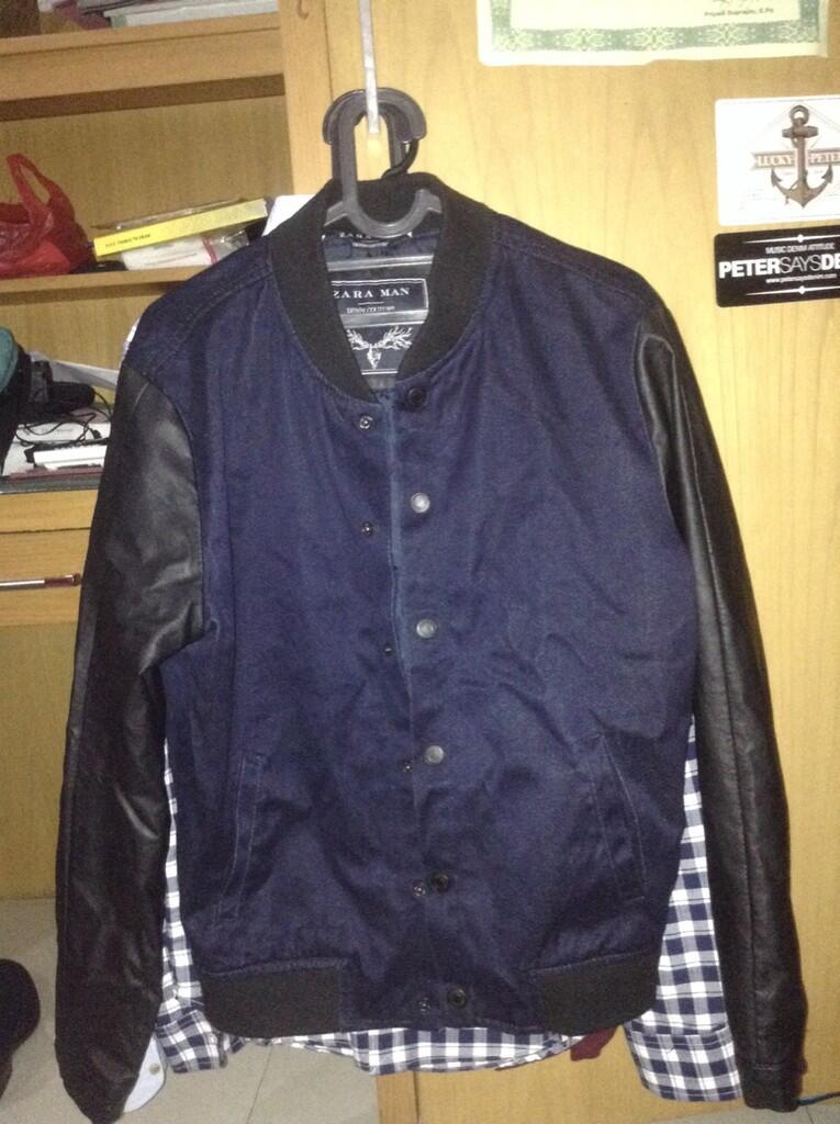 jaket varisity zara man original