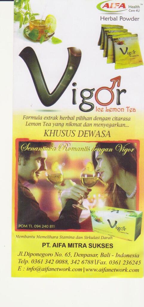 Vigor Ice Lemon Tea Herbal penambah Stamina HARGA PROMO MURAH !!!