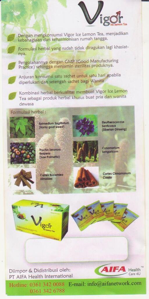 Vigor Ice Lemon Tea Herbal penambah Stamina HARGA PROMO MURAH !!!