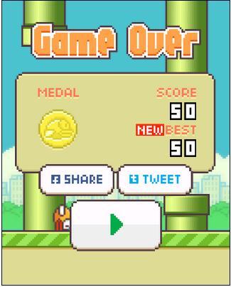 Ini Score Flappy BirdGue, Score lu berape?