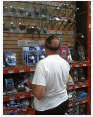 koleksi SISA SISA RAMBUT yang UNIK di kepala yang BOTAK karena RONTOK