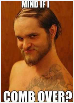 koleksi SISA SISA RAMBUT yang UNIK di kepala yang BOTAK karena RONTOK