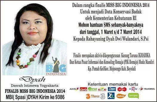 Miss Big Indonesia Karena Cantik Tak harus Langsing
