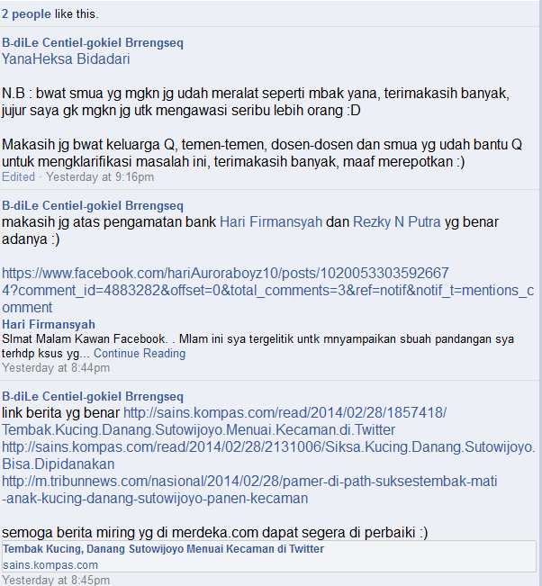 Klarifikasi dari B-dile aka Fadhilah terkait thread 'buronan baru cat lover masukkk!'
