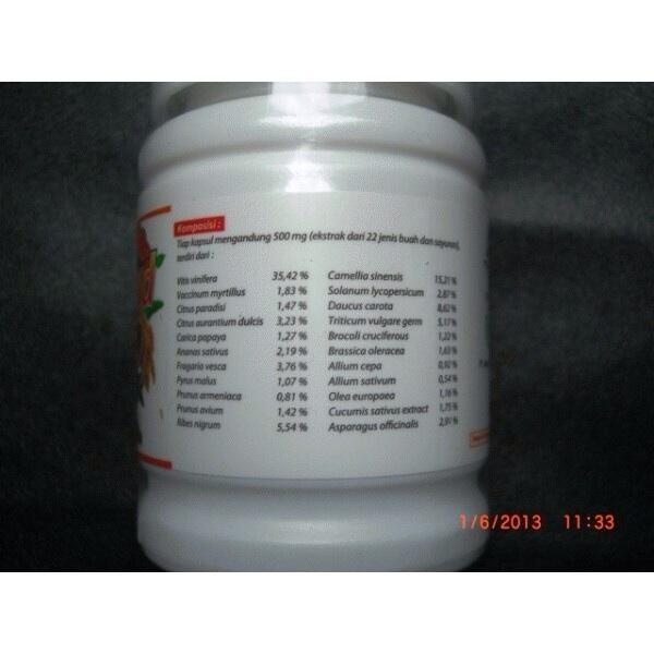 Frutablend kapsul pemutih kulit ada bpom