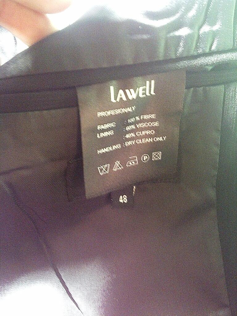 Jas Hitam Formal Pria merek Lawell size 48 bonus celana