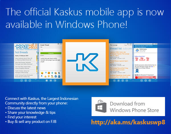 Download KASKUS App Sekarang di Windows Phone Agan-Agan!