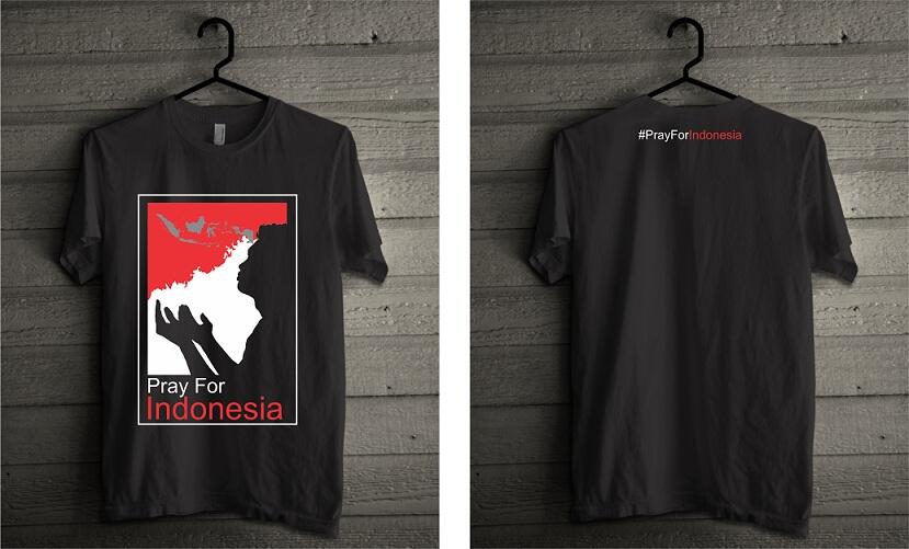 Kaos Pray For Indonesia #PrayForIndonesia