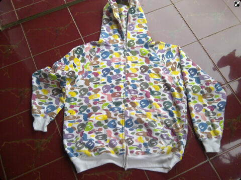 sweater hoodie bape bathing ape baby milo size 2xl fit xl kondisi 97% maade in japan