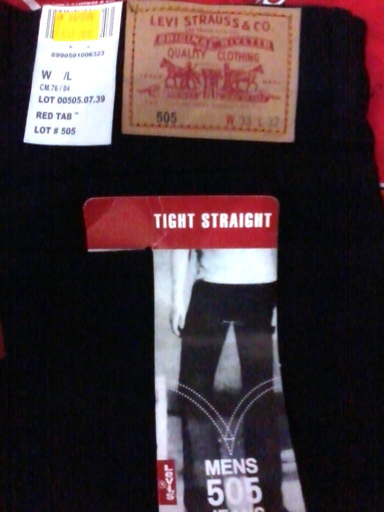 JUAL LEVI'S 505 BLACK MURAH!