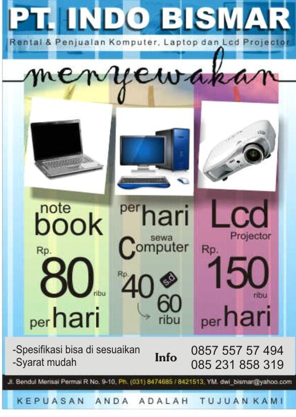 Persewaan Laptop,cpu,proyektor