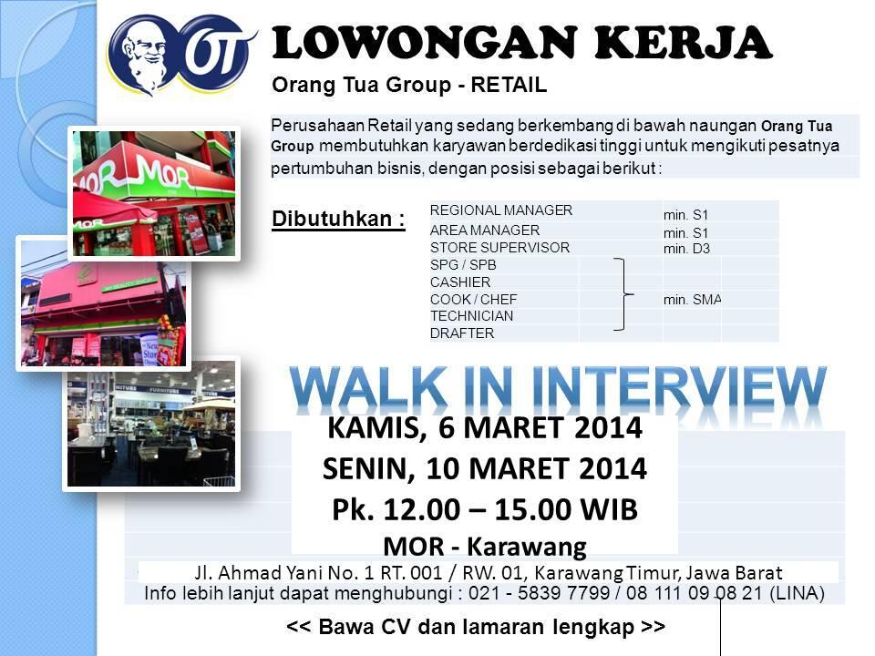 Lowongan Kerja RETAIL - Orang Tua Group | KASKUS
