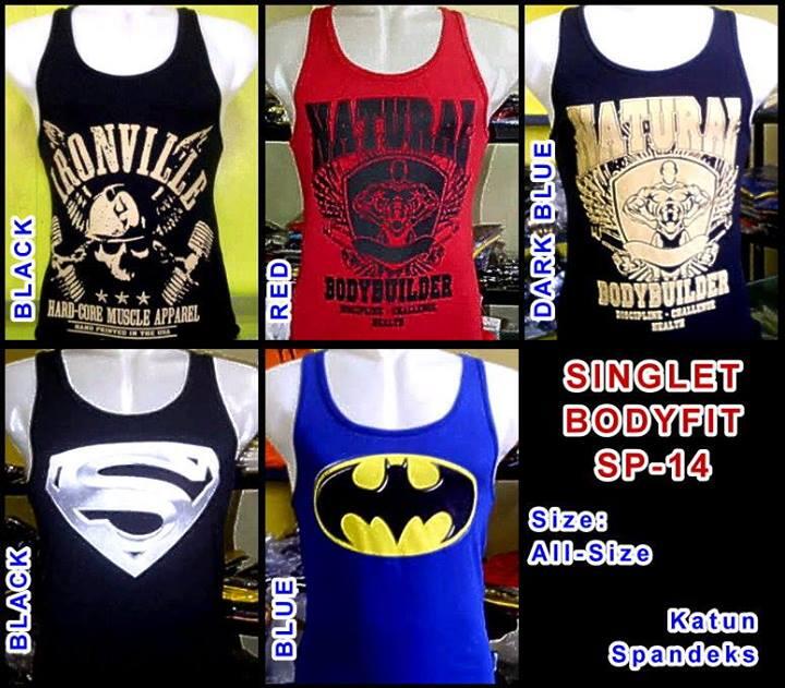 singel fitnes BODYFIT - SP-14 berbahan Katun Spandeks