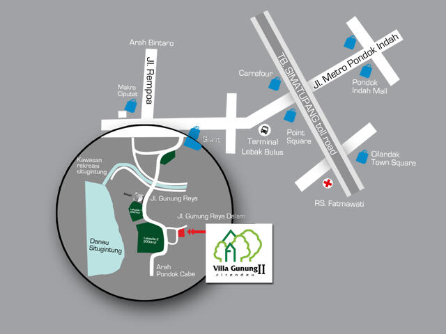 Villa Gunung II Cirendeu - Limited Units - Kav 6 For Sale