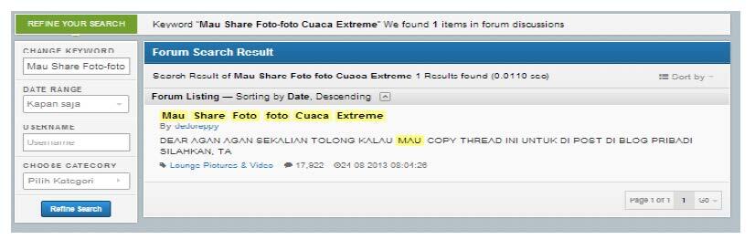 Mau Share Foto-foto Cuaca Extreme