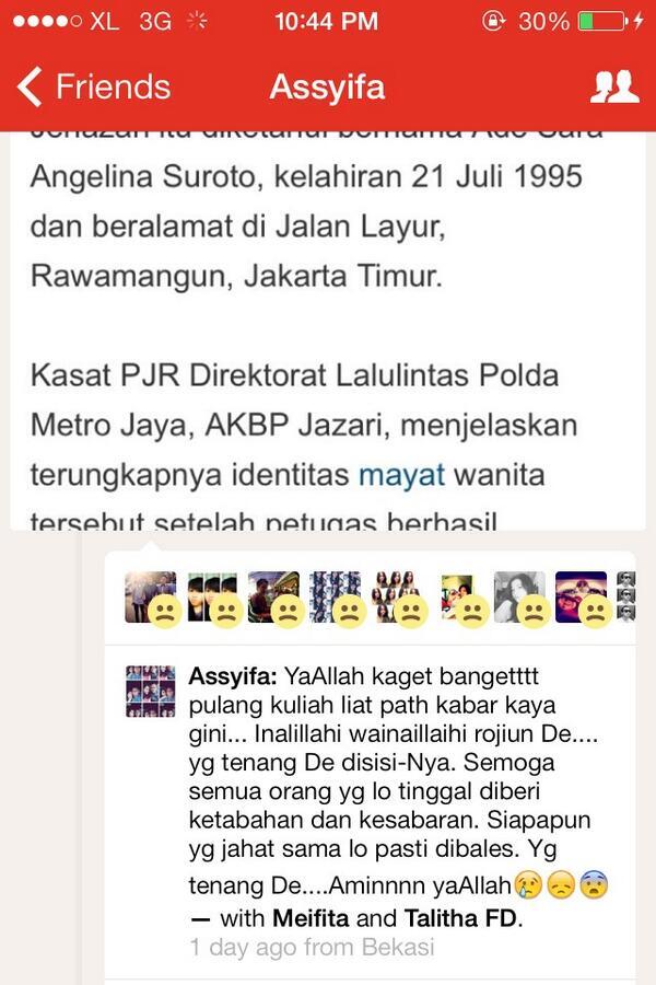 Ade Sara Meninggal dibunuh Pasangan Saiko ++pict